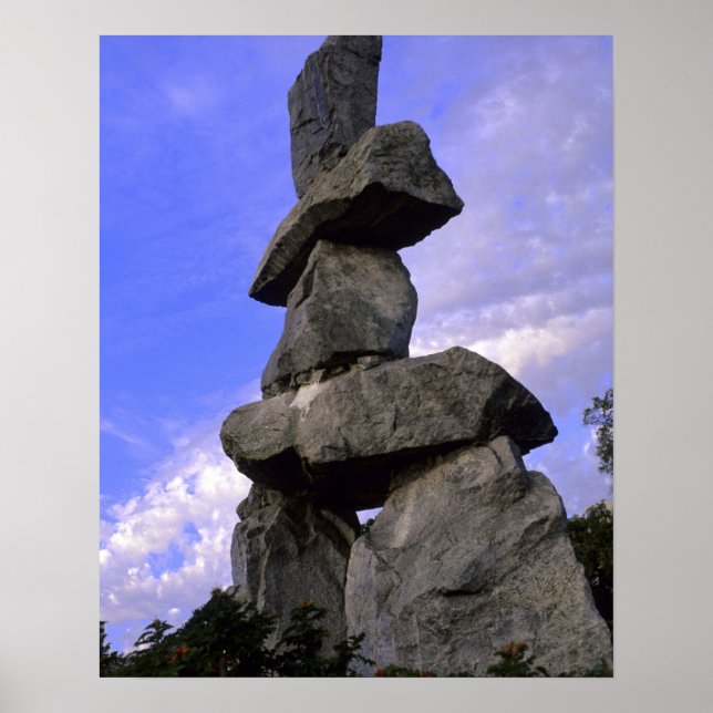 Inukshuk, Nordwestgebiete, Kanada Poster (Vorne)