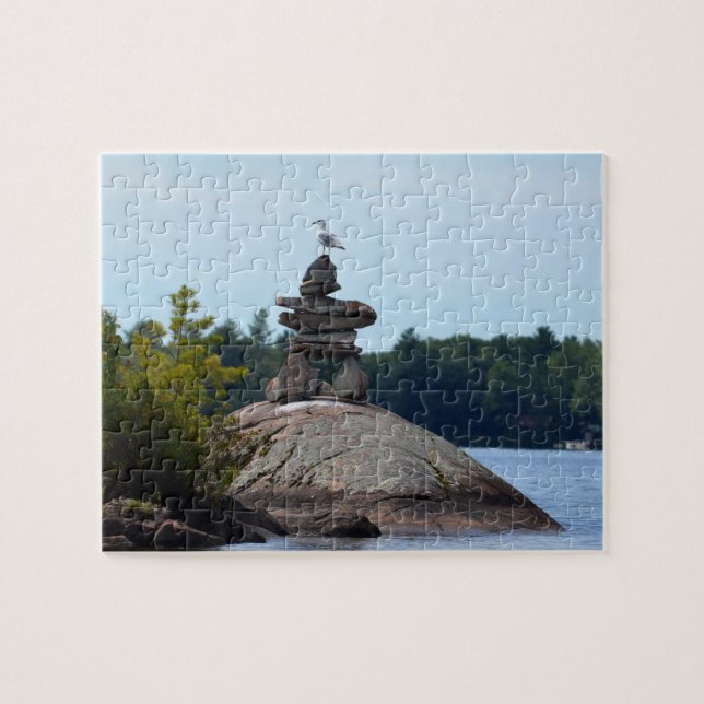 Inukshuk, Northern Lake, Canada-Puzzle Puzzle (Horizontal)