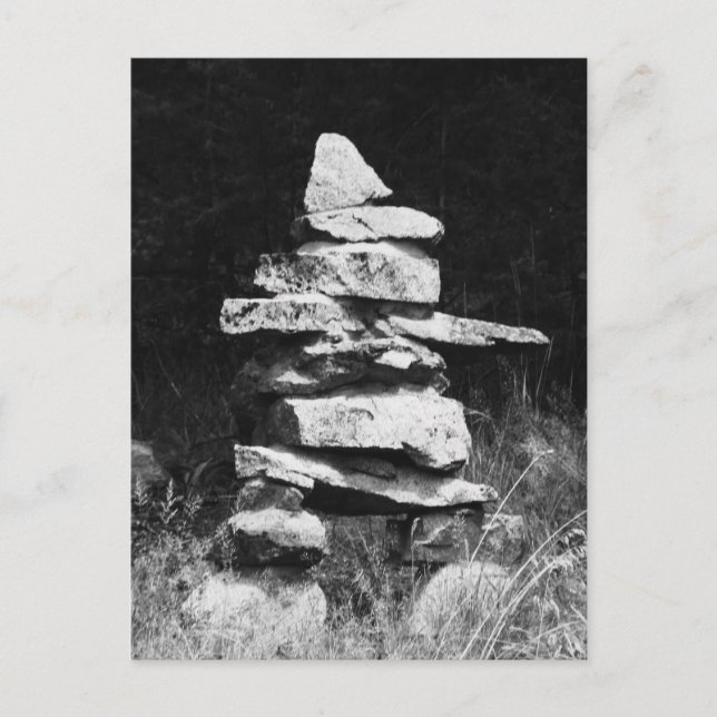 Inukshuk steht stark postkarte (Vorderseite)