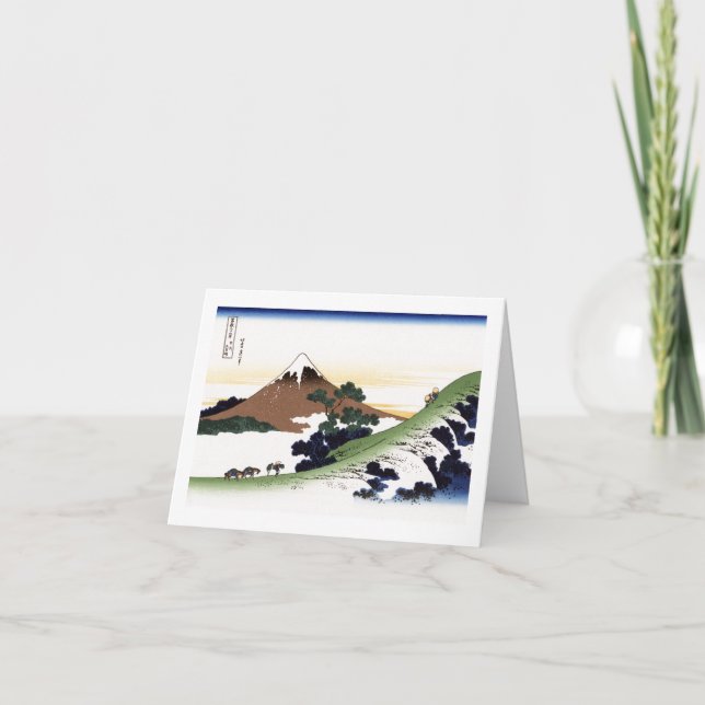 Inume Pass Koshu Hokusai Japanisch Fine Art Art Karte (Vorderseite)