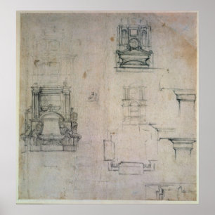 Inv. 1859 6-25-545 R. Muster für Gräber Poster