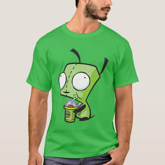 Invader Zim Gir Front Back Nickelodeon Cartoon fam T-Shirt (Vorderseite)