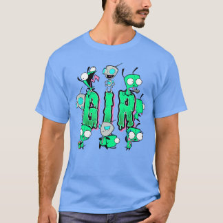 Invader Zim Giret Design Slime Letters Funny Faces T-Shirt