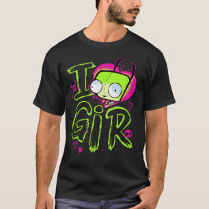 Invader Zim Valentinstag Ich liebe Mädchen T-Shirt