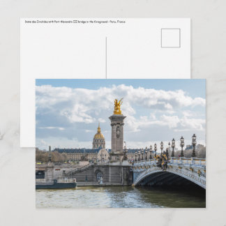 Invaliden und Pont Alexandre III Brücke - Paris Postkarte