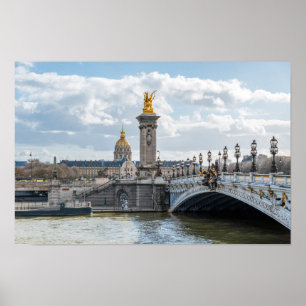 Invalides und Pont Alexandre III Brücke - Paris Poster