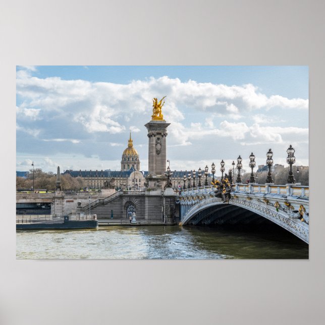 Invalides und Pont Alexandre III Brücke - Paris Poster (Vorne)