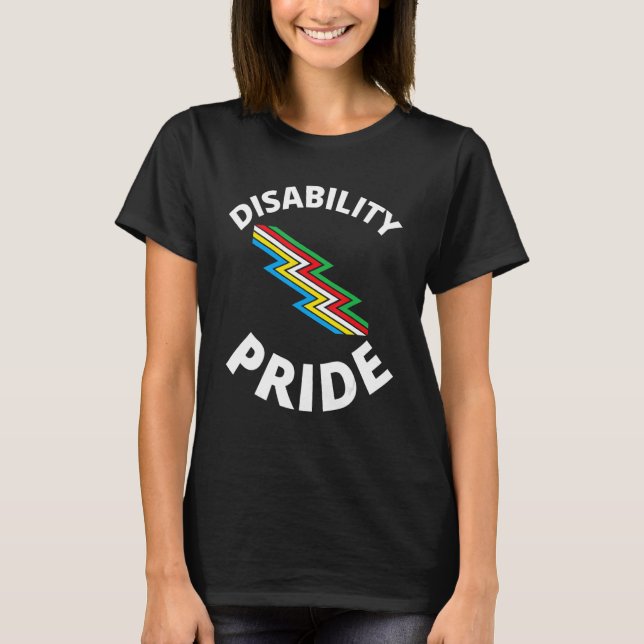 Invaliditäts-Stolz mit Flag T-Shirt (Vorderseite)
