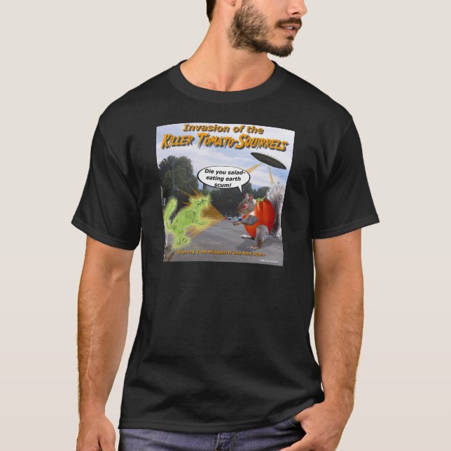 Invasion der Mörder-Tomate-Eichhörnchen T-Shirt (Vorderseite)
