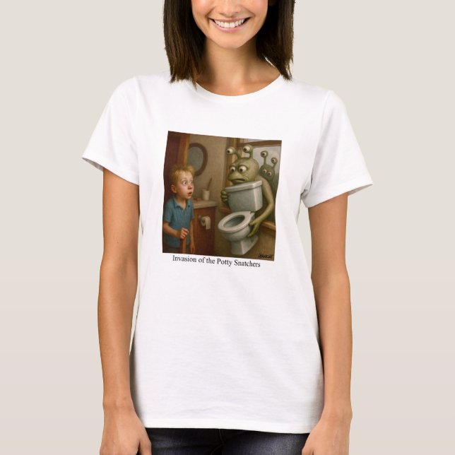 Invasion der Potty Snatchers T-Shirt (Vorderseite)