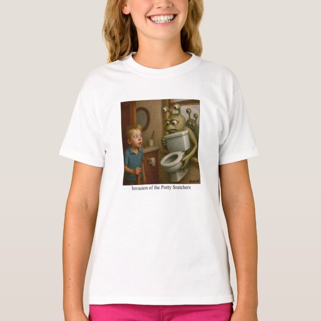Invasion der Potty Snatchers T-Shirt (Vorderseite)