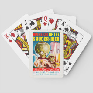 Invasion der Saucer-Männer Klassischer Sci-Fi-Horr Spielkarten