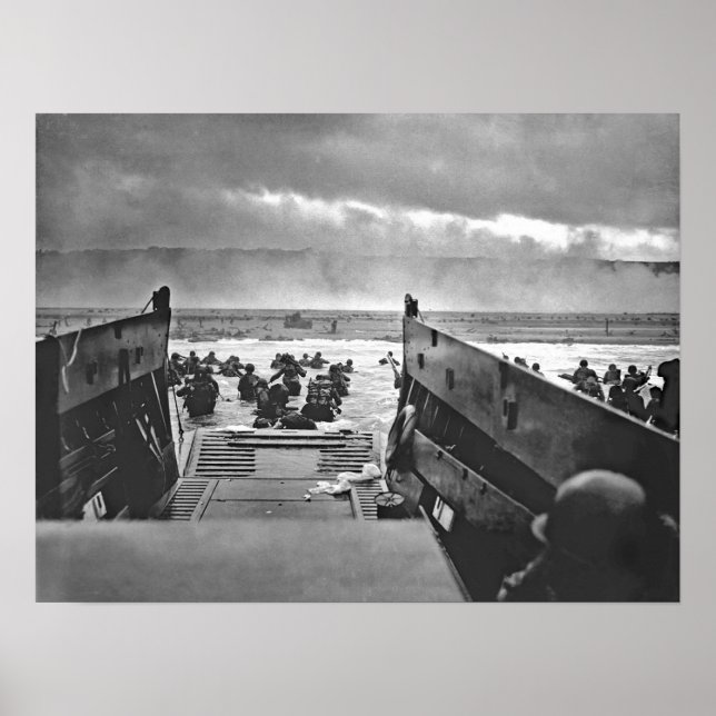 Invasion der USA in Normandy Omaha Beach Print Poster (Vorne)