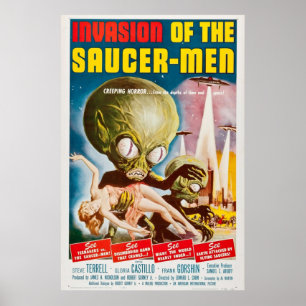 Invasion des Saucer-Mannes 1957 Original Vintage M Poster