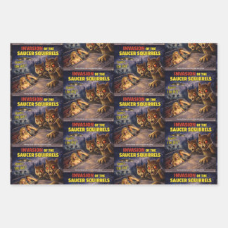 Invasion of the Saucer Squirrels Geschenkpapier Set
