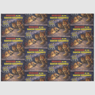 Invasion of the Saucer Squirrels Seidenpapier