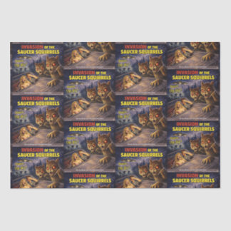Invasion of the Saucer Squirrels Seidenpapier