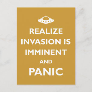 Invasion steht unmittelbar bevor postkarte