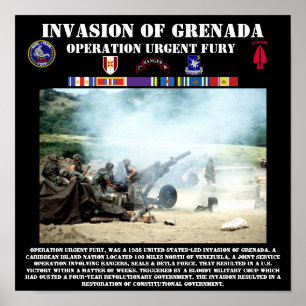 Invasion von Grenada Print Poster