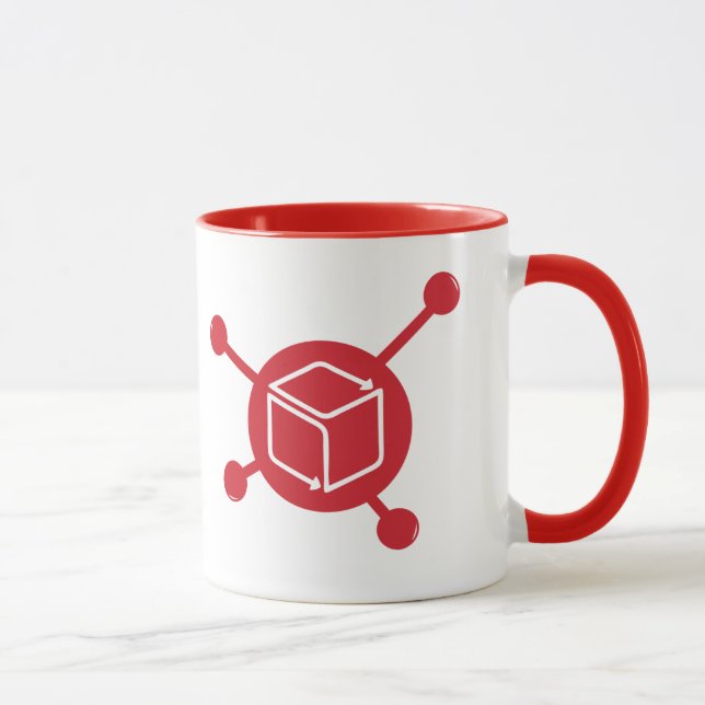 Inventar-Quellgroße rote Logo-Tasse Tasse (Rechts)