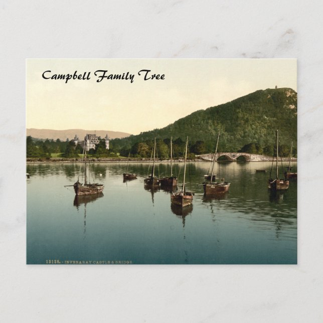 Inverary Castle and Bridge, Schottland Postkarte (Vorderseite)