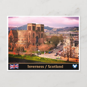 Inverness & Cathedral, schottische Highlands-Haupt Postkarte