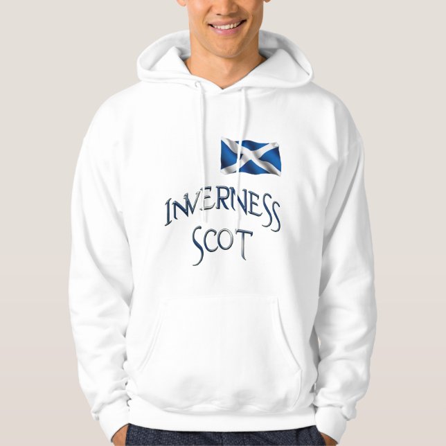 Inverness Flag Scotland Patriotic Hoodie (Vorderseite)