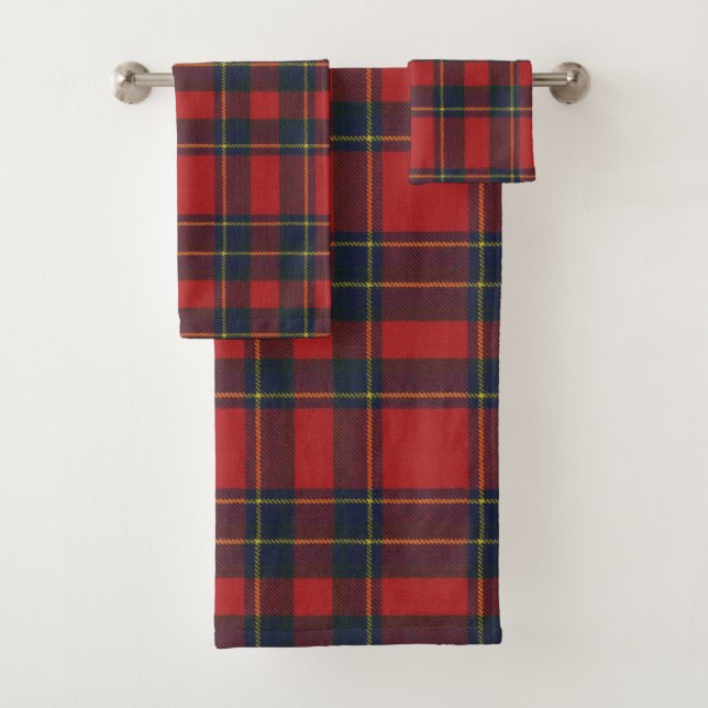 Inverness Modern Tartan Badhandtuch Set (Insitu)