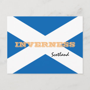 Inverness - Schottische Flagge & Schottland /Sport Postkarte