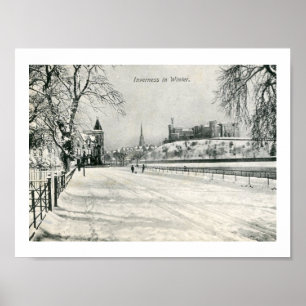 Inverness, Schottland, im Winter 1913 Vintag Poster