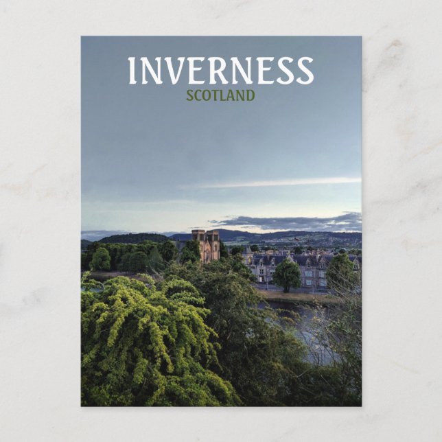 Inverness, Schottland, Sicht auf den britischen Ab Postkarte (Vorderseite)