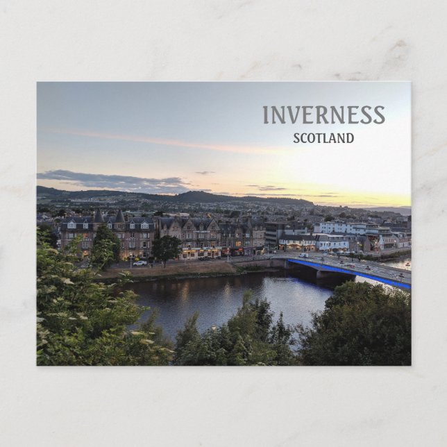 Inverness, Schottland, UK City view Postkarte (Vorderseite)