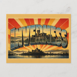 Inverness Schottland Vintage Reise Kunst Postkarte