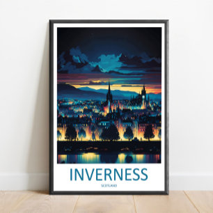 Inverness-Stadtansicht Druck Inverness Home Decor Poster