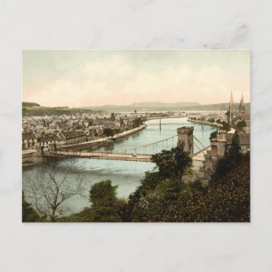 Inverness von der Burg, Schottland Postkarte