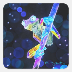 Inverse Frog Quadratischer Aufkleber