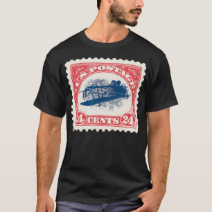 Inverted Jenny Briefmarke 24 Cent selten 1918 US-P T-Shirt
