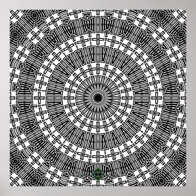 Invertiere Reflektiere Mandala Poster (Vorne)