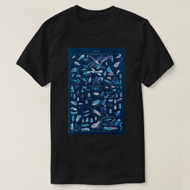 Invertierte Adolphe Millot-Insekten T-Shirt (Design vorne)