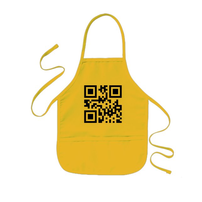Invertierte ☻ glückliche Seite — QR-Code Kinderschürze (Vorne)