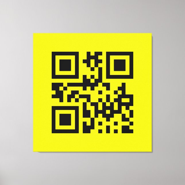 Invertierte ☻ glückliche Seite — QR-Code Leinwanddruck (Vorderseite)