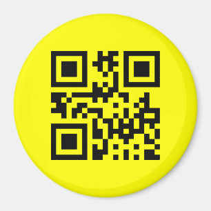 Invertierte ☻ glückliche Seite — QR-Code Magnet