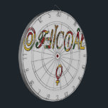 Invertierte "OFFIZIELLE" Symbolkunst Dartscheibe<br><div class="desc">Invertierte "OFFIZIELLE" Symbolkunstdruckkunst: Machen Sie mit unserer Invertierten "OFFIZIELLEN" Symbolkunstdruckerei eine fette Aussage. Dieses einzigartige Design bringt das Wort "OFFIZIELL" mit spielerischen Buchstaben-Inversionen, einschließlich der Kopf-an-Kopf 'F's und einem umkreisten 'I'. Unten wird das Symbol der Frau hervorgehoben dargestellt, das weibliche Autorität und Ermächtigung symbolisiert. Dieser beeindruckende Kunstdruck ist ideal für...</div>