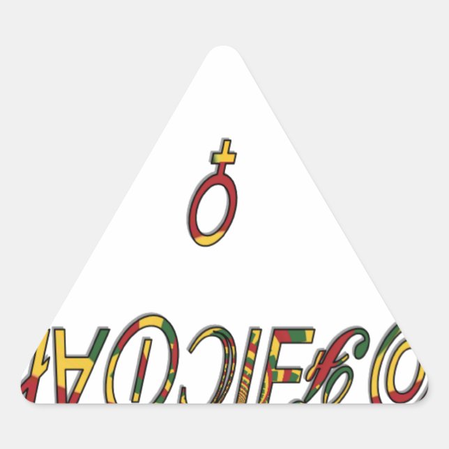 Invertierte "OFFIZIELLE" Symbolkunst Dreieckiger Aufkleber (Vorderseite)