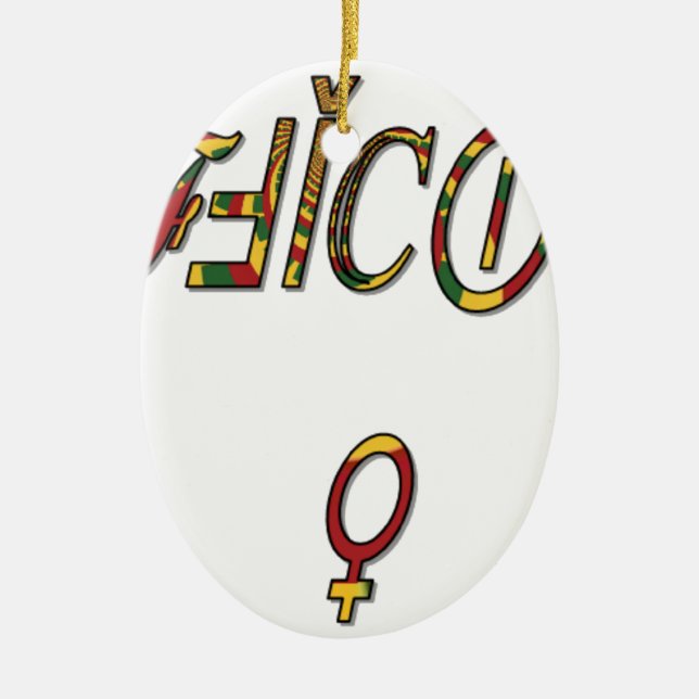 Invertierte "OFFIZIELLE Symbolkunst Keramik Ornament (Vorne)