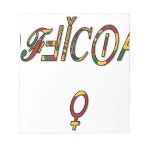 Invertierte "OFFIZIELLE" Symbolkunst Notizblock