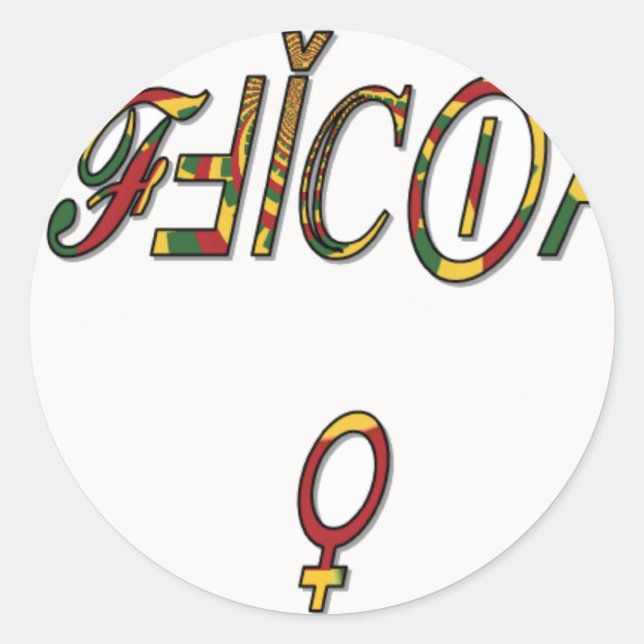 Invertierte "OFFIZIELLE" Symbolkunst Runder Aufkleber (Vorderseite)