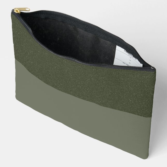 Invertierter Duo Moss Green Custom Pouch Zubehörtasche (Offen)