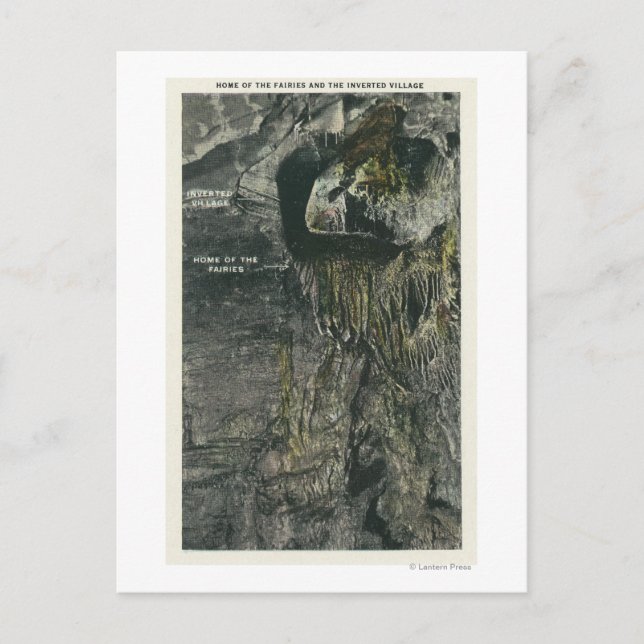 Invertiertes Dorf und Zuhause der Fairies View Postkarte (Vorderseite)