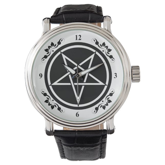 invertiertes Pentagramm Armbanduhr (Vorderseite)